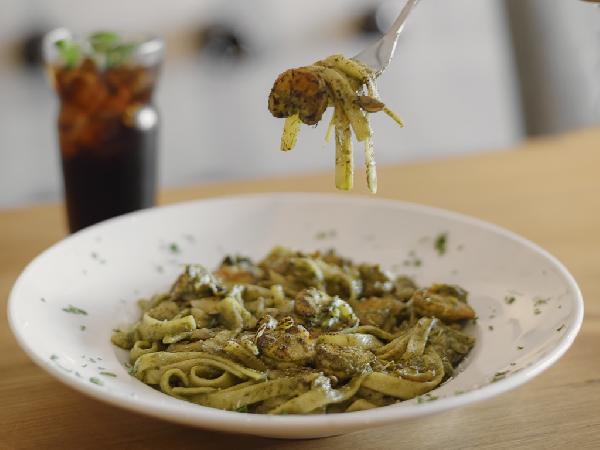 Shrimp Pesto Pasta