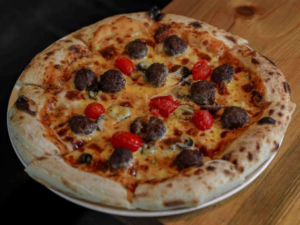 Meatball Pizza