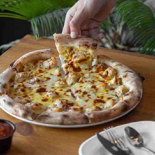 Shrimp Alfredo Pizza